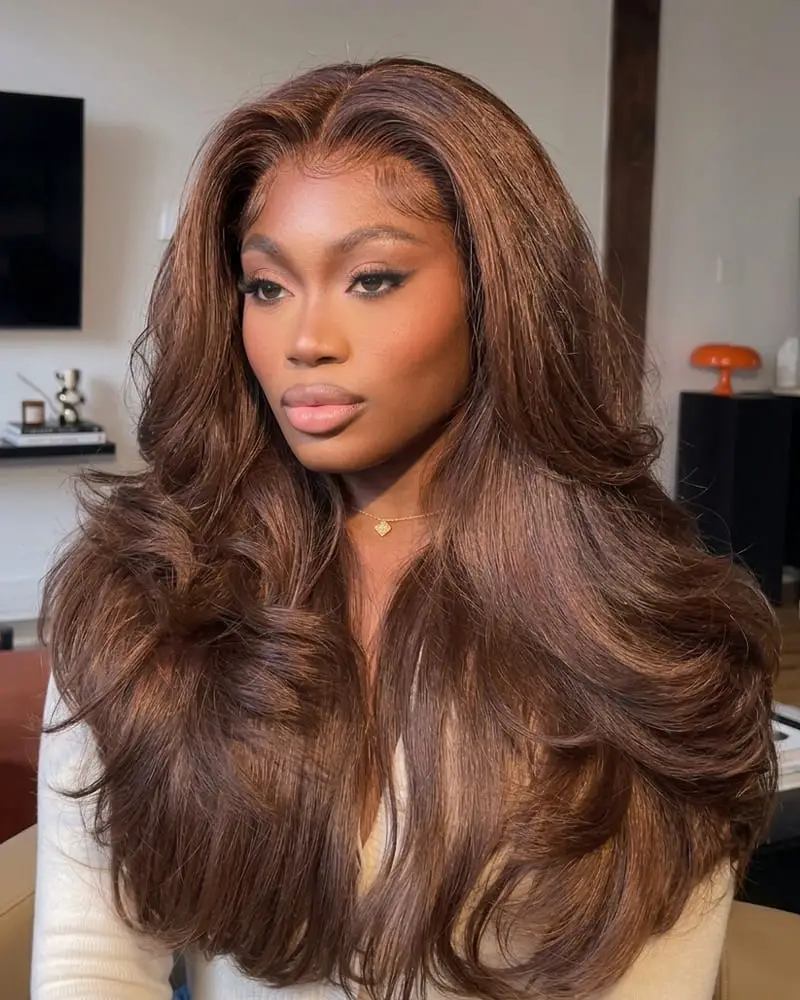 Long Deep Rich Brown with Reddish Undertones Long Deep Rich Brown with Reddish Undertones — Winter Brown Hair Colors