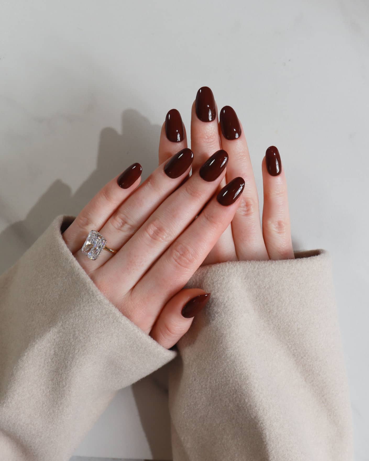 High Gloss Visual Idea High Gloss Visual Idea — Chocolate Brown Nails