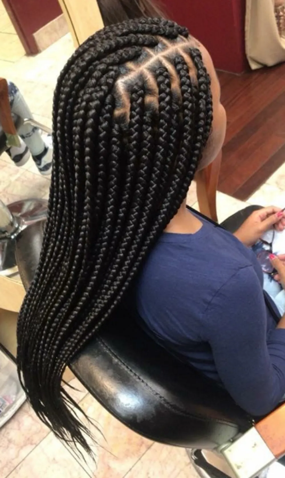 Neatly Sectioned Mid-Back Braids Neatly Sectioned Mid-Back Braids — Winter Hairstyles for Black Women