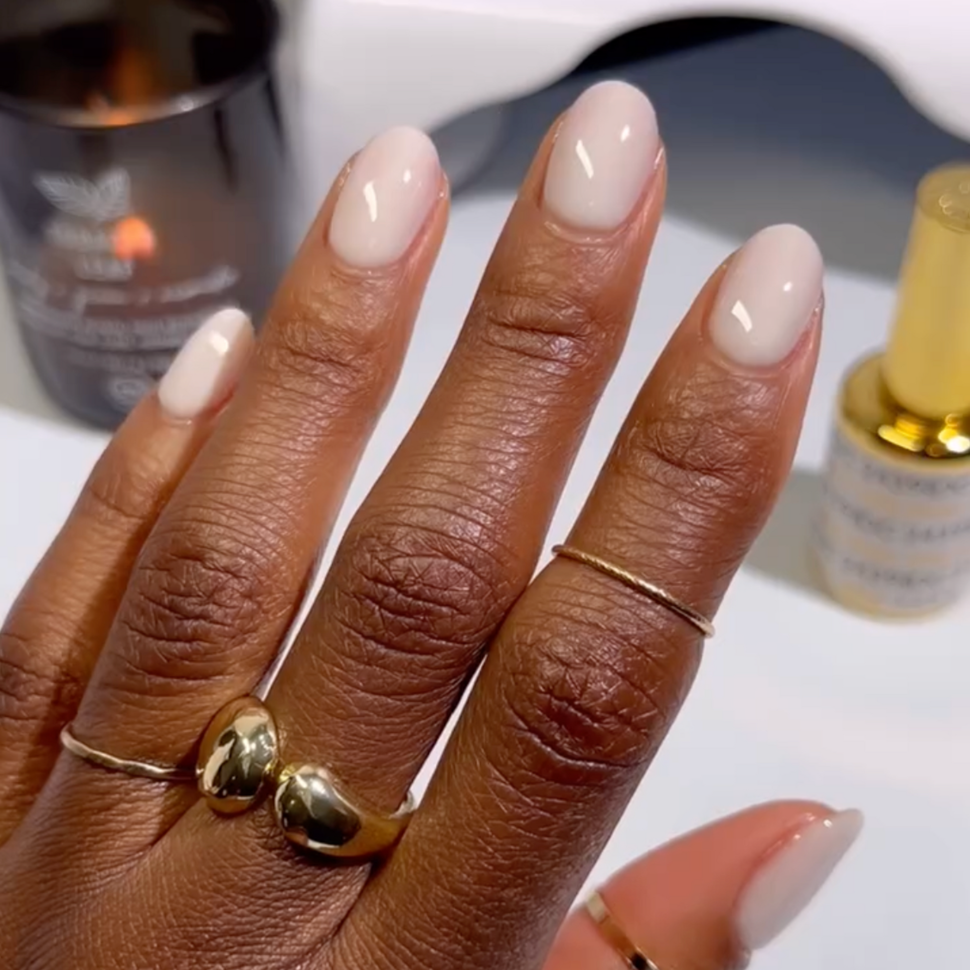 Visible Visual Idea — Milky White Nails