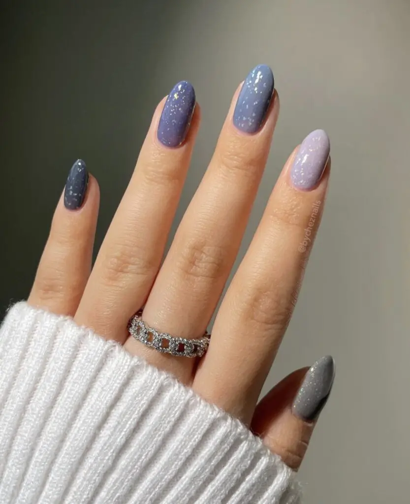 Winter Blue Gradient Glitter Winter Blue Gradient Glitter — Winter Nails