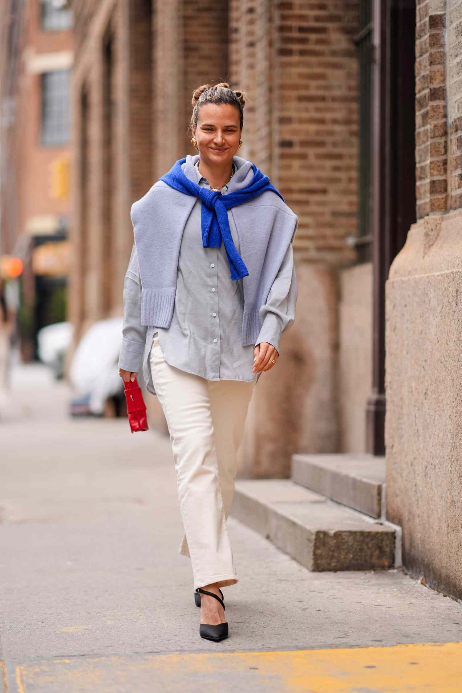Layered Sweaters with Cream Trousers Layered Sweaters with Cream Trousers — Sweater Outfits