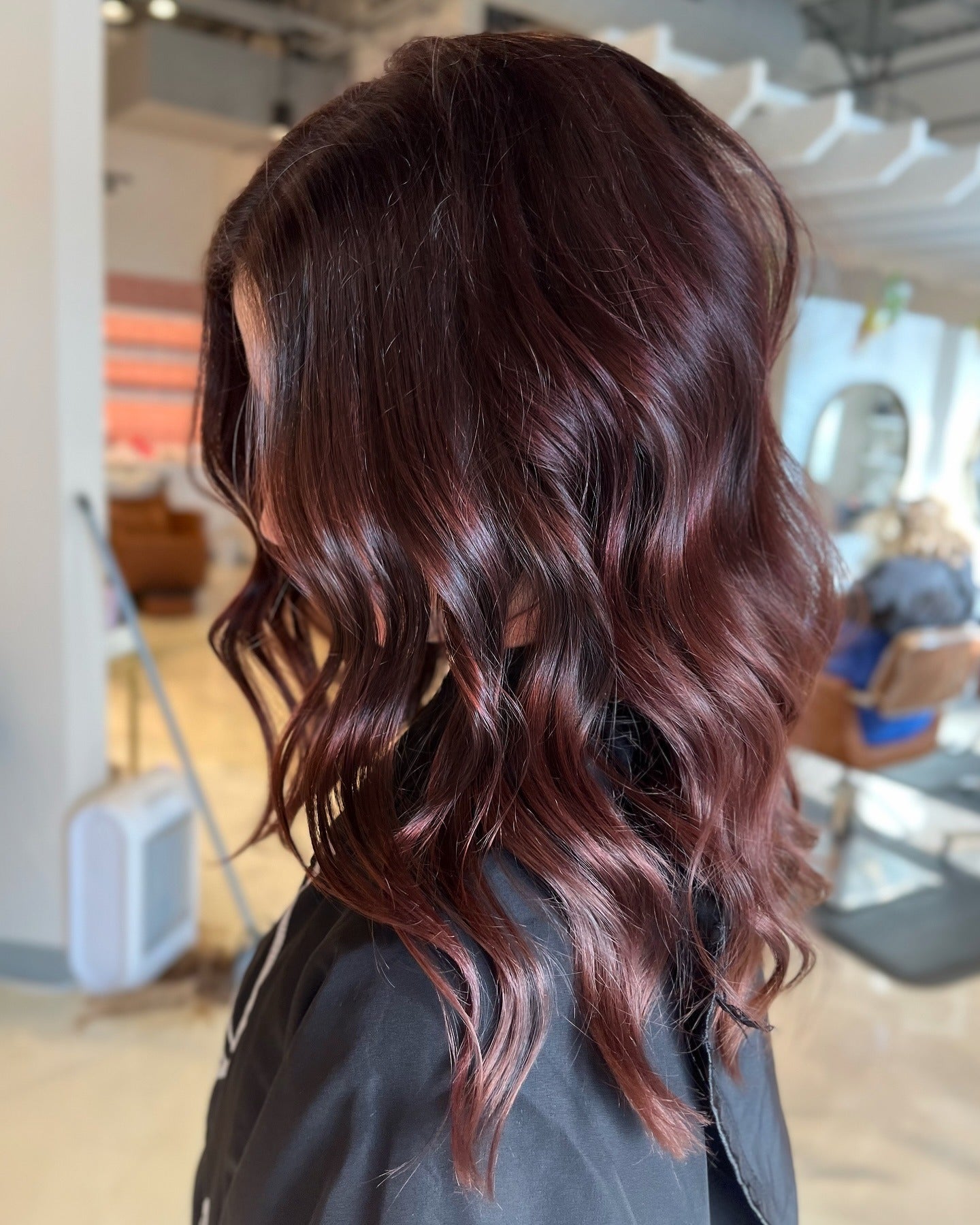 Glossy Cherry Cola Lob Glossy Cherry Cola Lob — Cherry Cola Hair Color
