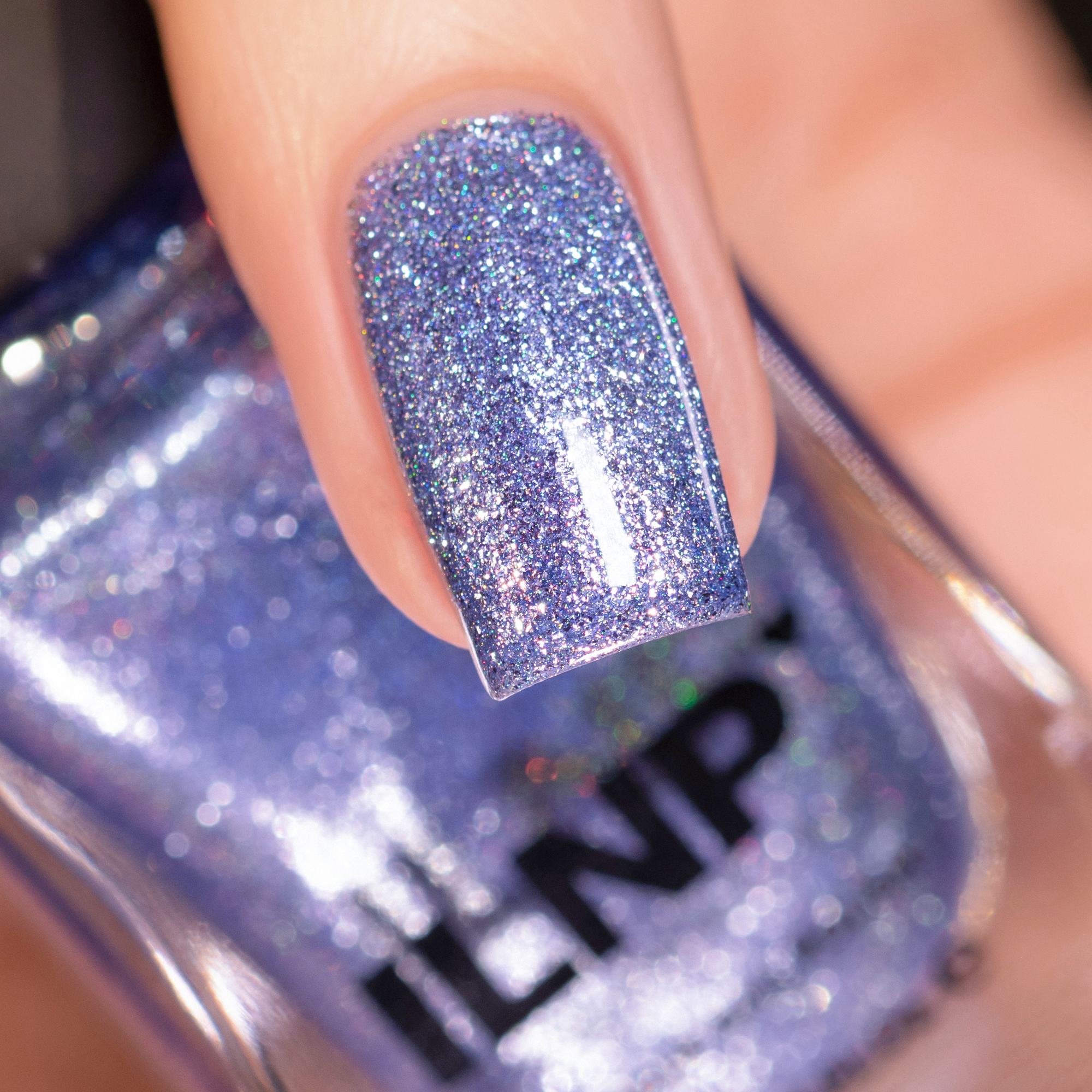 Short Square Dense Blue Glitter Short Square Dense Blue Glitter — Winter Blue Nails