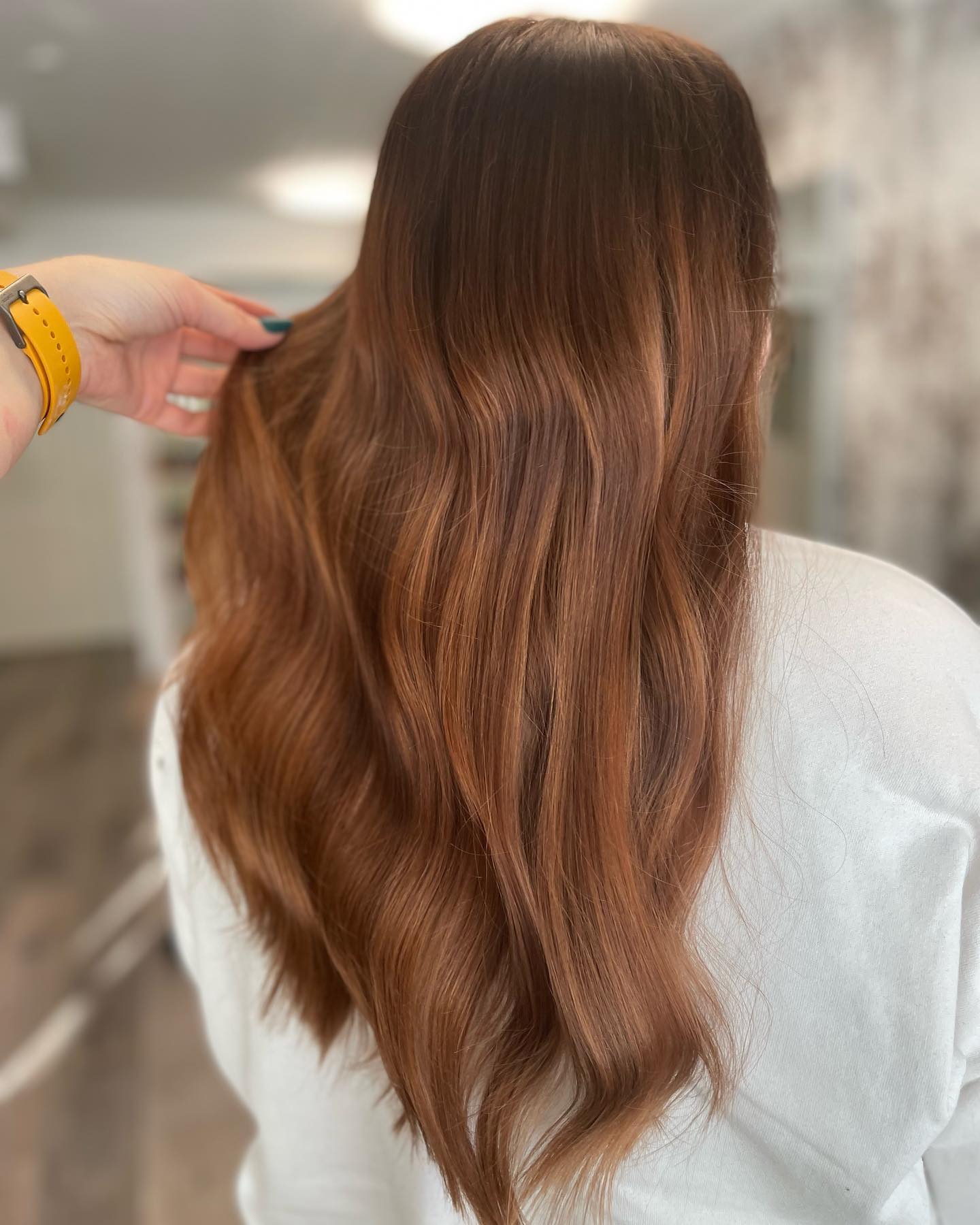Long Wavy With Subtle Cinnamon Undertones — Cinnamon Brown Hair