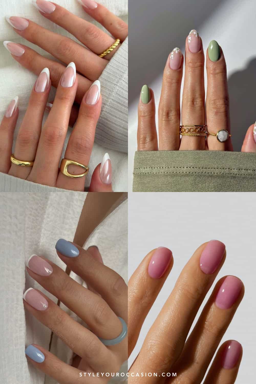 Sheer Pink French Tips with Pearlescent Sheen Sheer Pink French Tips with Pearlescent Sheen — Classy Simple Nail Designs