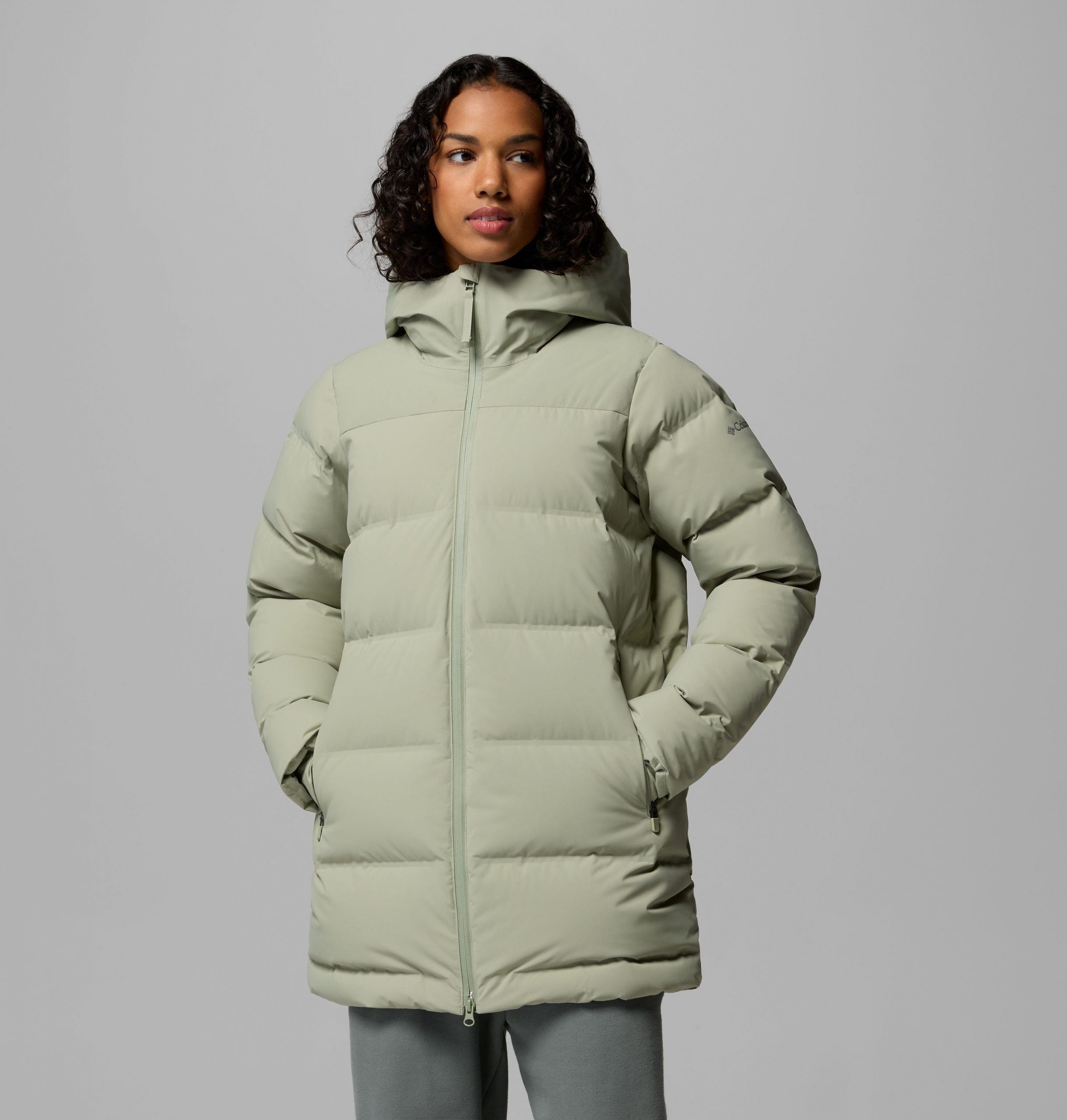 Oversized Sage Green Puffer with Minimalist Styling — Winter Jackets for Women