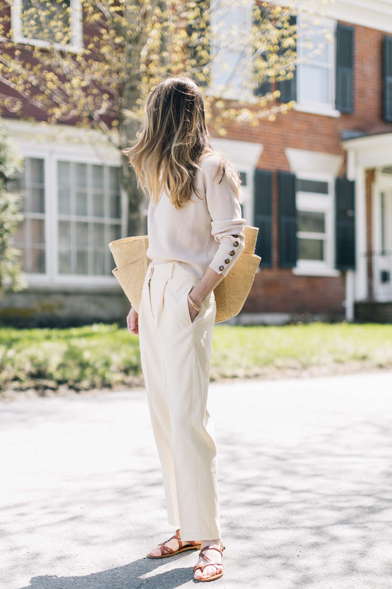 Daytime Casual Ribbed Knit Sweater with Wide-Leg Trousers Daytime Casual Ribbed Knit Sweater with Wide-Leg Trousers — Sweater Outfits