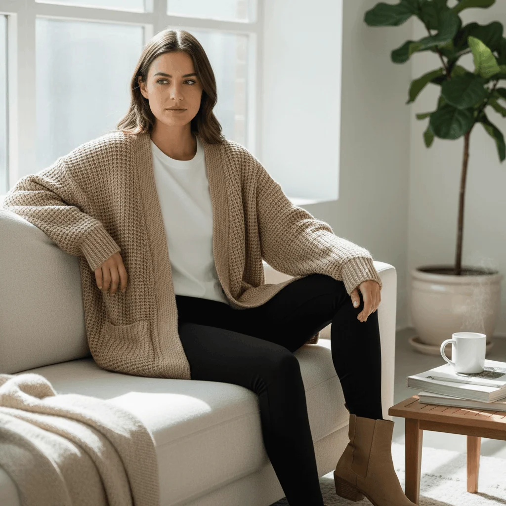 Knit Cotton Outfit Idea Knit Cotton Outfit Idea — Comfy Winter Outfits