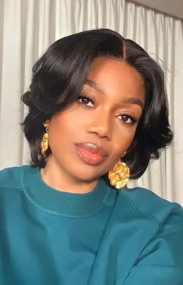 Chin-Length Bob With Voluminous Curls Chin-Length Bob With Voluminous Curls — Winter Haircuts for Black Women