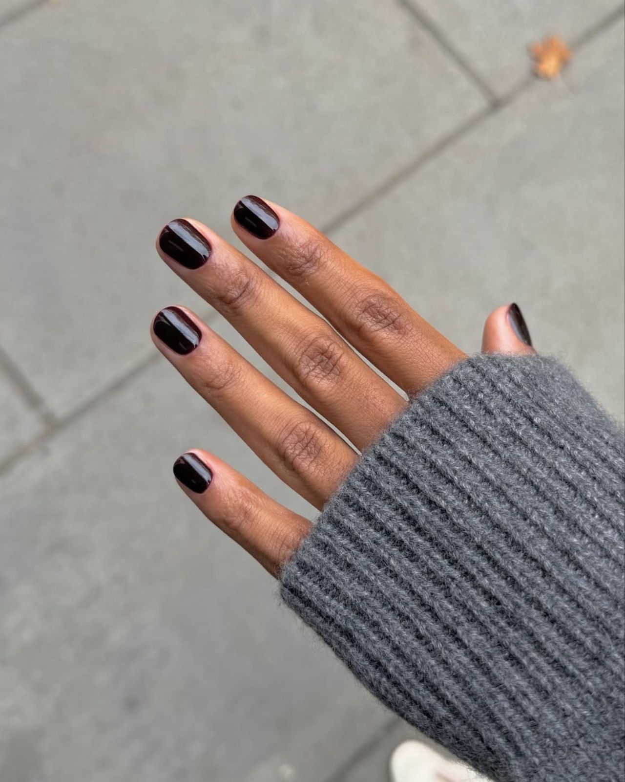 Deep Glossy Brown Deep Glossy Brown — Winter Nails