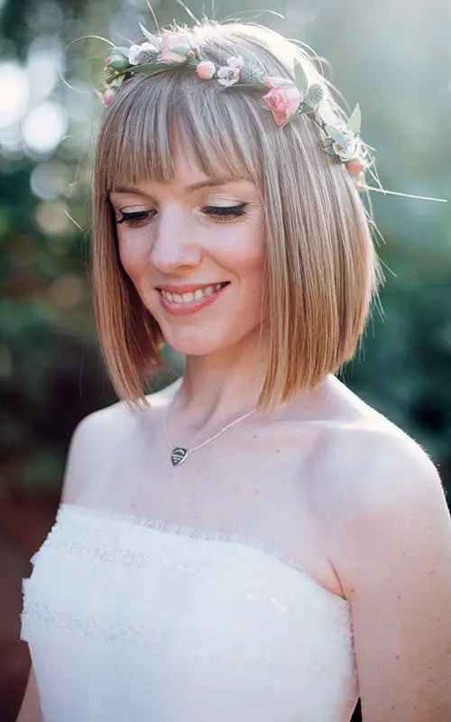 Light Brown Chin Bob with Blunt Bangs Light Brown Chin Bob with Blunt Bangs — Winter Haircuts for Straight Hair
