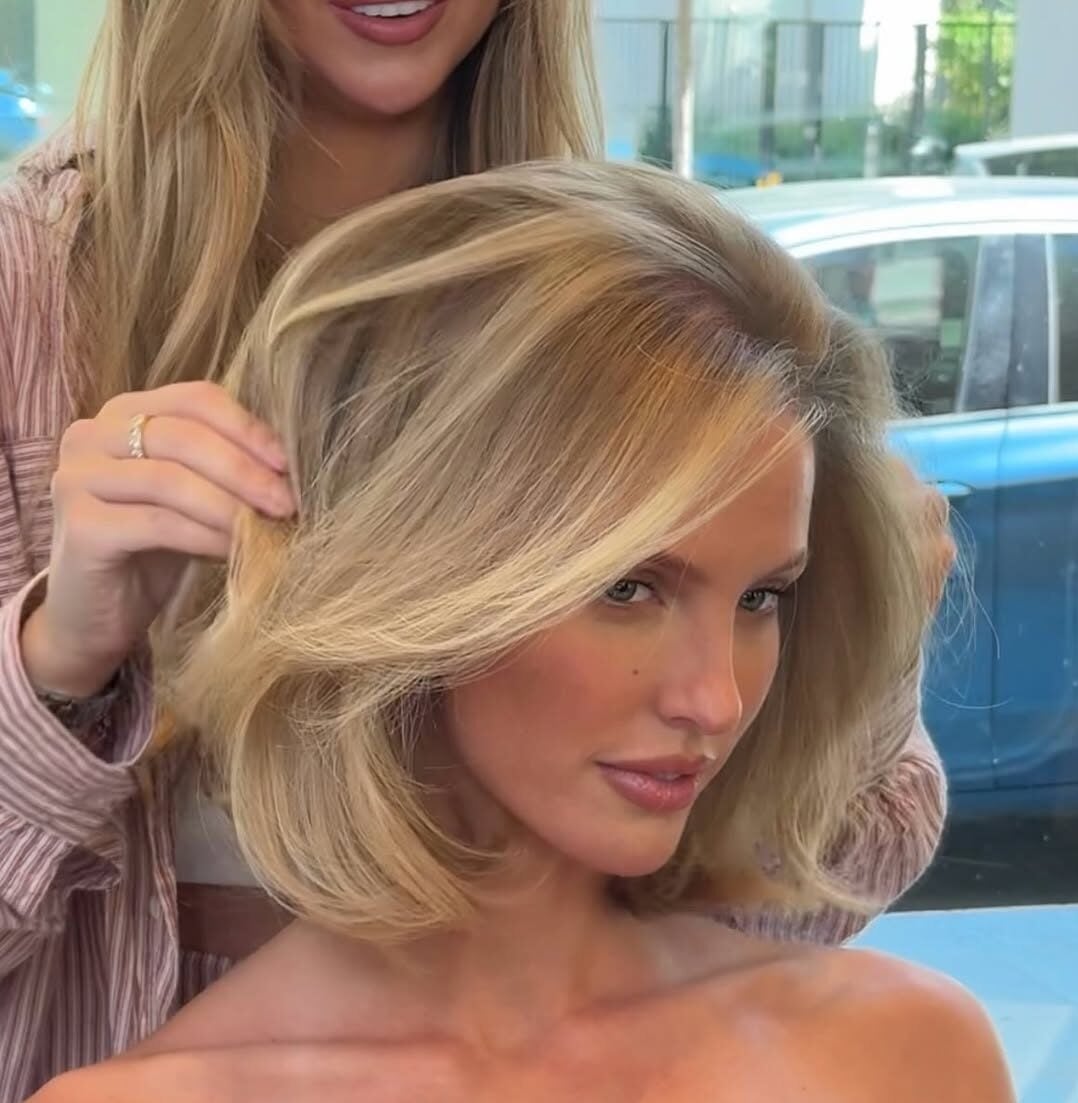Voluminous Blonde Hair with Off-the-Shoulder Top and Ring Voluminous Blonde Hair with Off-the-Shoulder Top and Ring — Blonde Hair Colour
