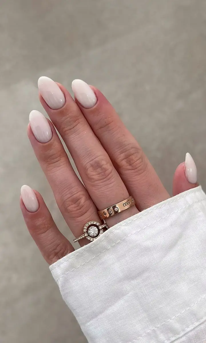 Creamy Off-White Almond Nails Creamy Off-White Almond Nails — Winter Nail Colors for Women Over 50
