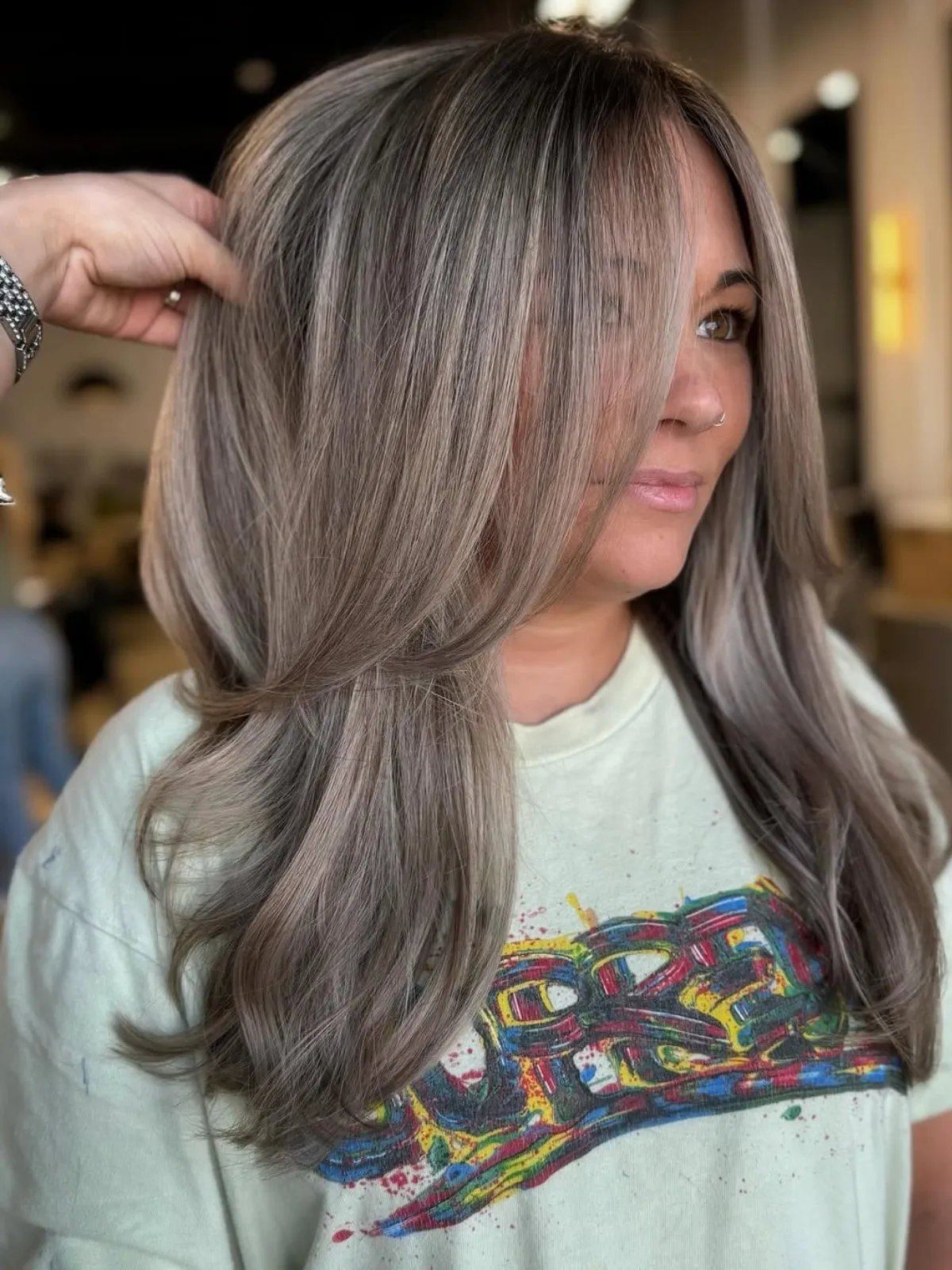 Cool Ash Brown With Subtle Highlights Cool Ash Brown With Subtle Highlights — Ash Brown Hair