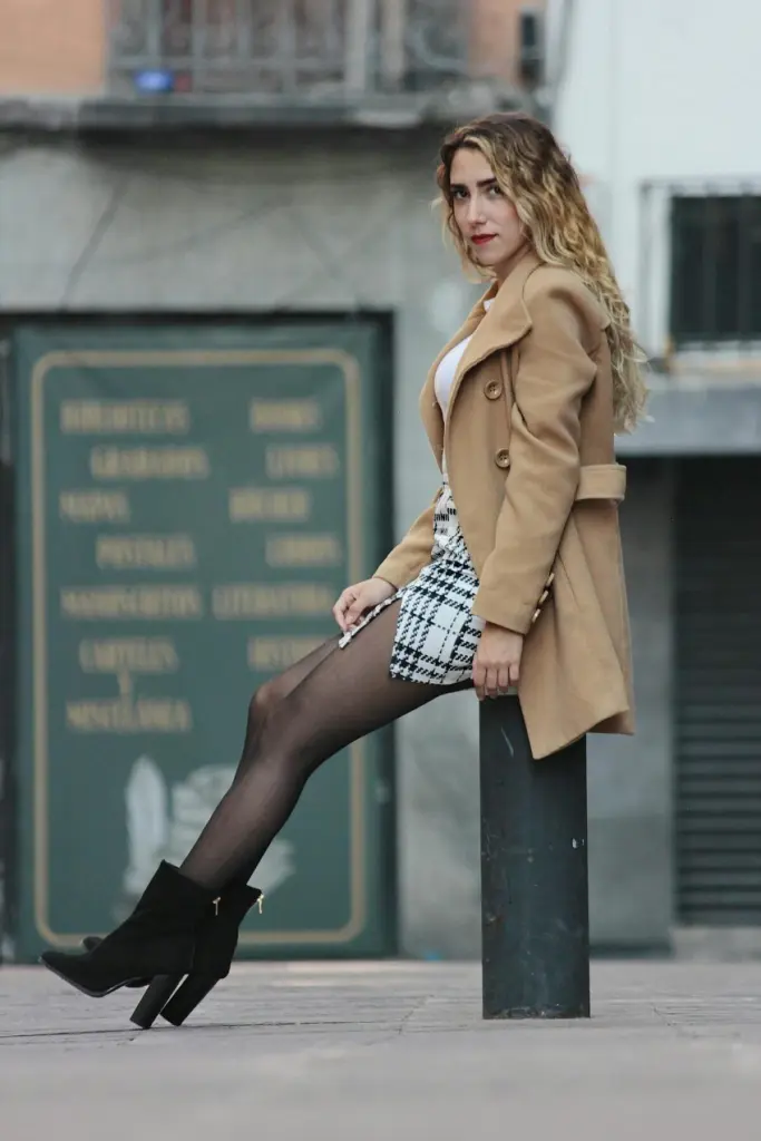 Camel Coat, Plaid Skirt, and Black Ankle Boots Camel Coat, Plaid Skirt, and Black Ankle Boots — Nashville Winter Outfits