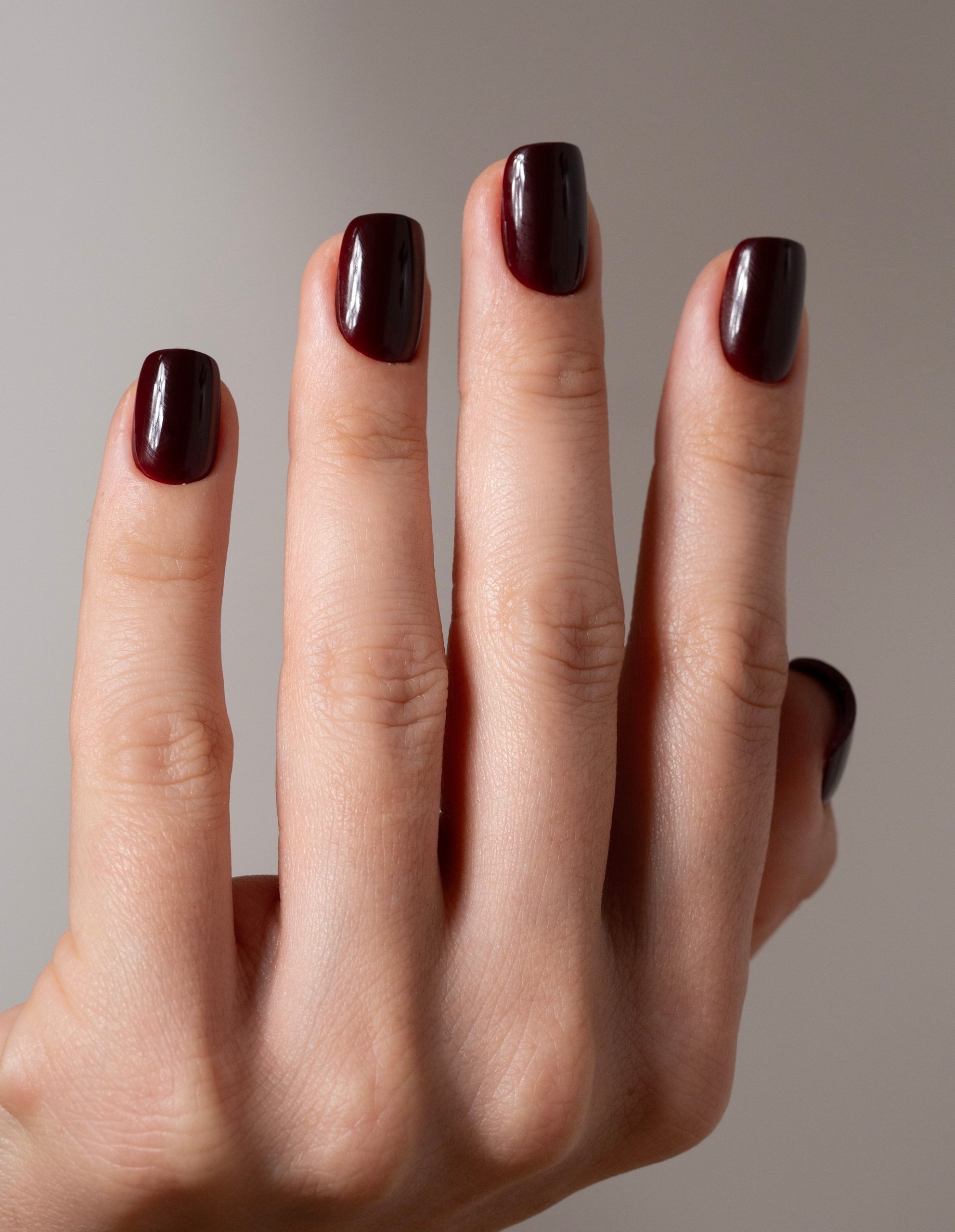 Medium Matte Burgundy Square Nails — Burgundy Nails
