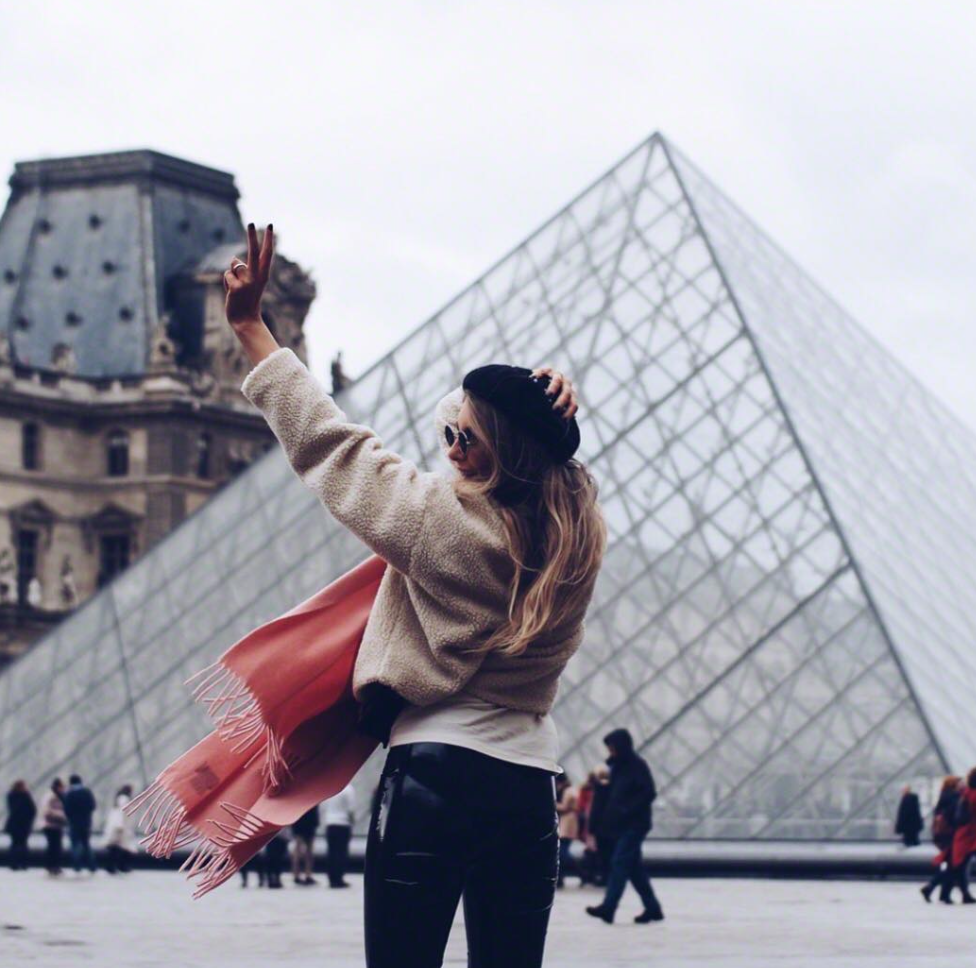 Textured Cream Jacket with Black Trousers and Beret Textured Cream Jacket with Black Trousers and Beret — Paris Winter Outfits