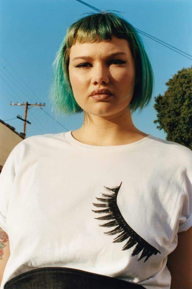 Bold Teal Bob With Blunt Bangs Bold Teal Bob With Blunt Bangs — Winter Hairstyles for Plus Size Women