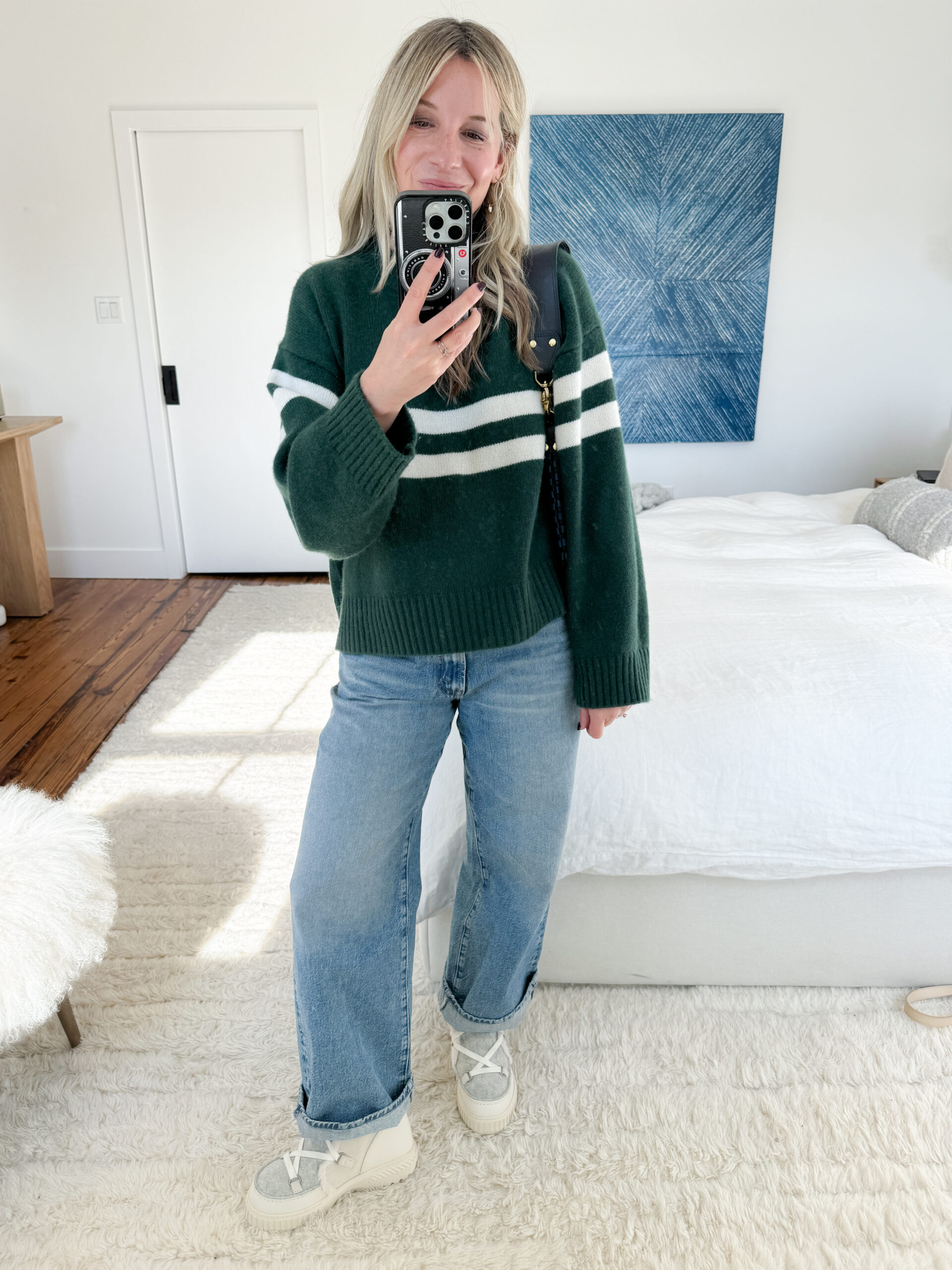 Striped Knit Sweater for Casual Winter Vibes — Winter Capsule Wardrobe