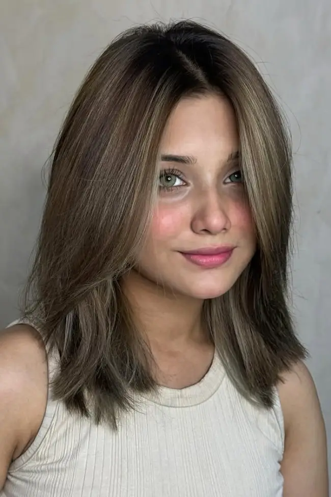 Ash Brown Bob With Curtain Bangs Ash Brown Bob With Curtain Bangs — Ash Brown Hair