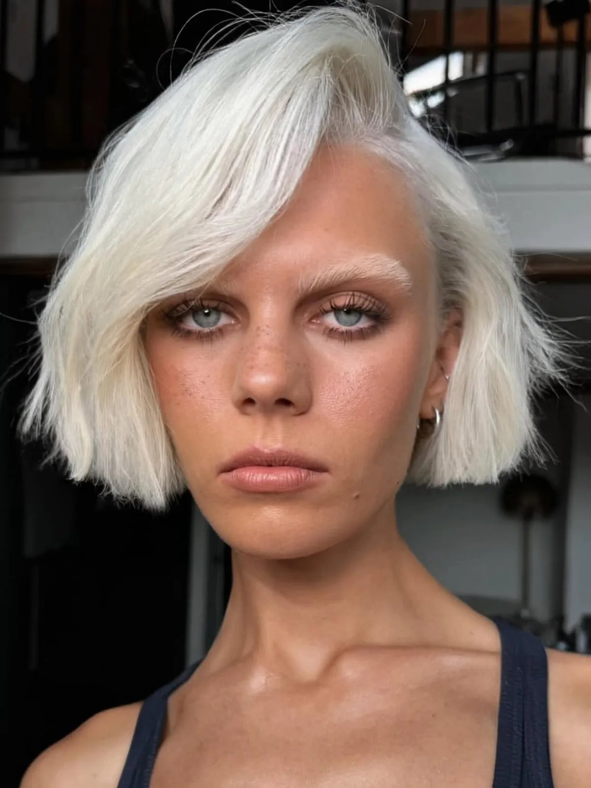 Icy Ash Blonde Short Bob Icy Ash Blonde Short Bob — Winter Hair Colors for Gray Hair
