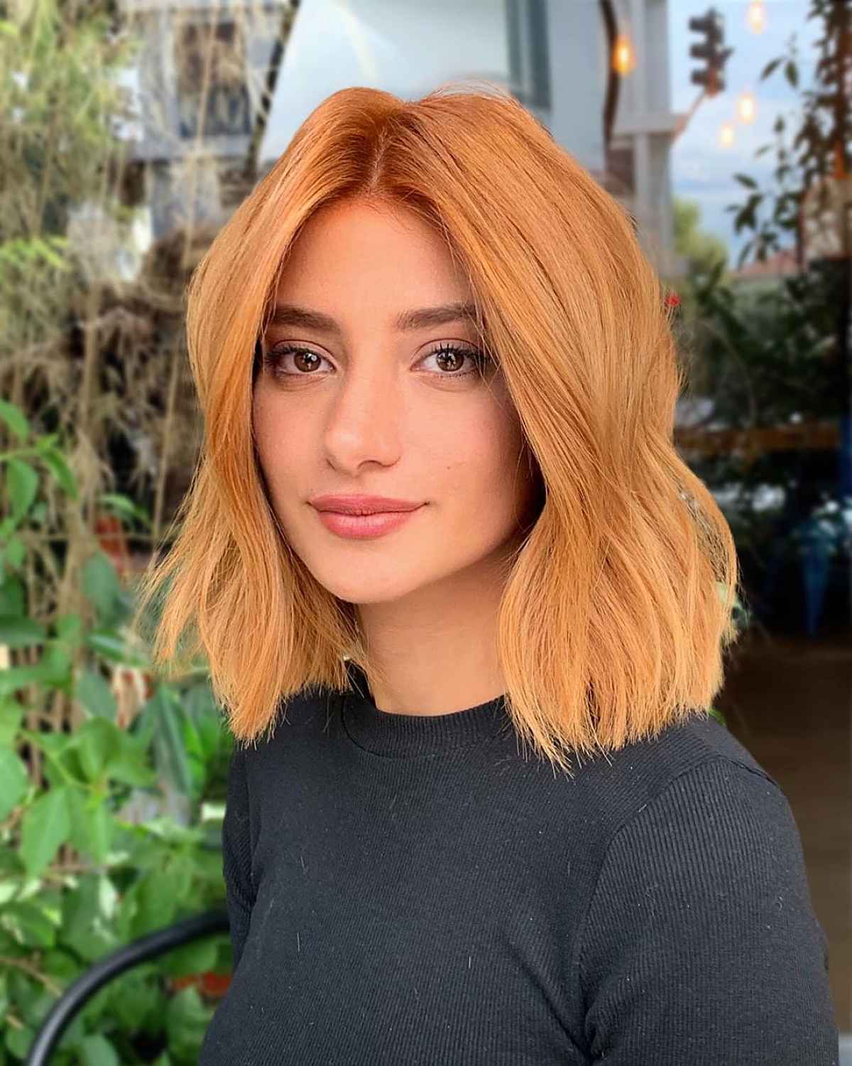 Bright Copper Blunt Bob for Fine Hair Bright Copper Blunt Bob for Fine Hair — Winter Copper Hair Color