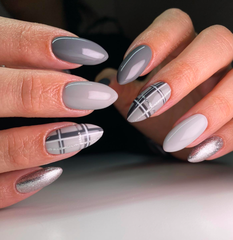 30+ Stunning Grey Nails You Need To Try This Year! - Prada & Pearls