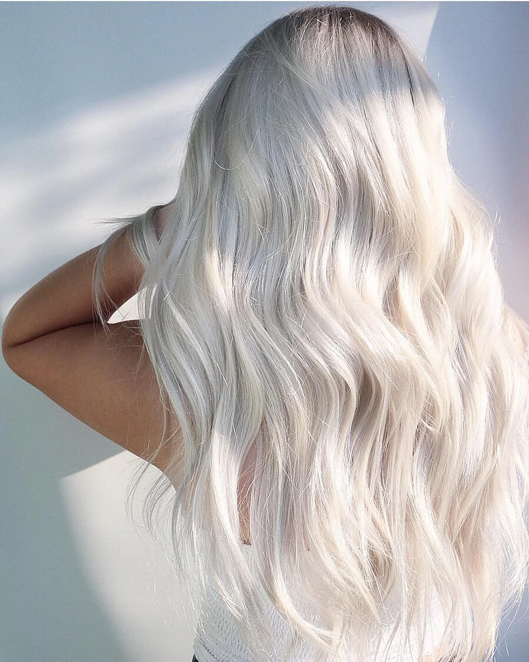 Bright Icy Blonde Long Layers Bright Icy Blonde Long Layers — Winter Hair Colors for Gray Hair