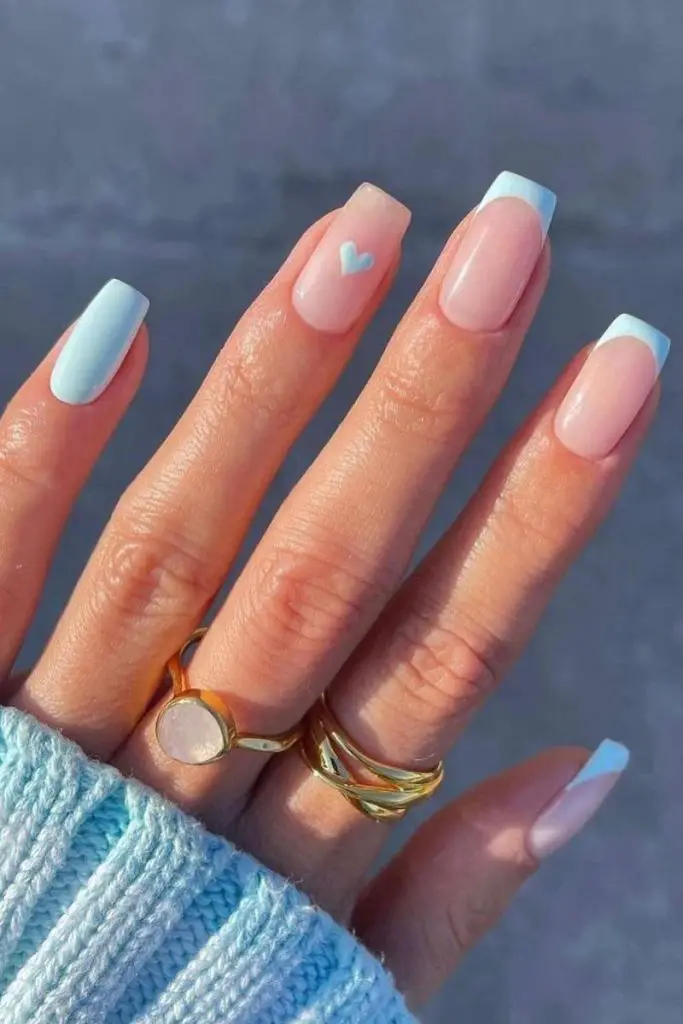 Royal Blue Sheer Pink Gold Visual Idea Royal Blue Sheer Pink Gold Visual Idea — Blue Nail Inspo