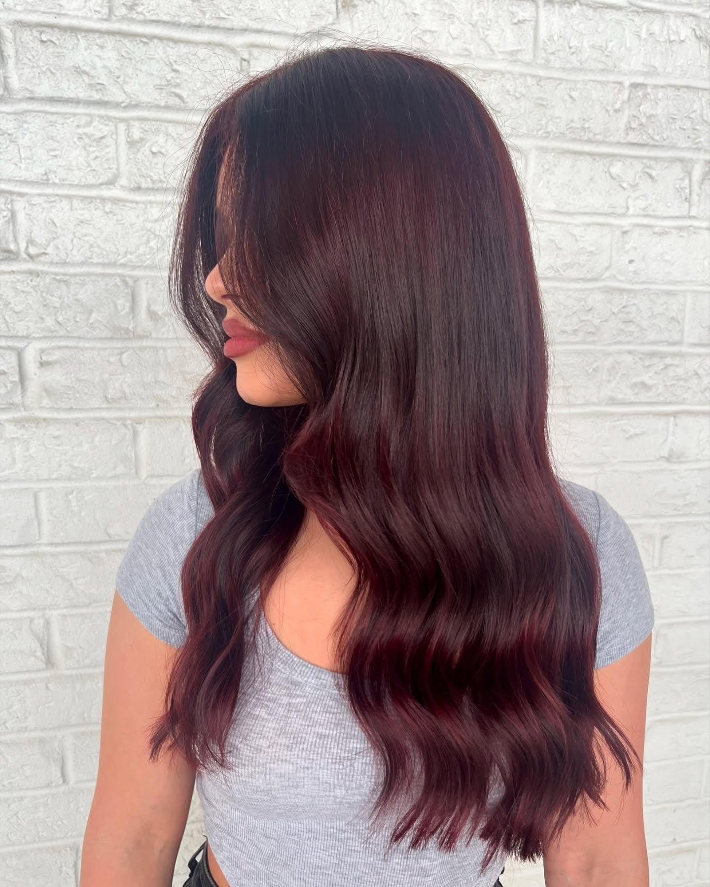 Deep Wine Red With Cherry Deep Wine Red With Cherry — Cherry Cola Hair Color