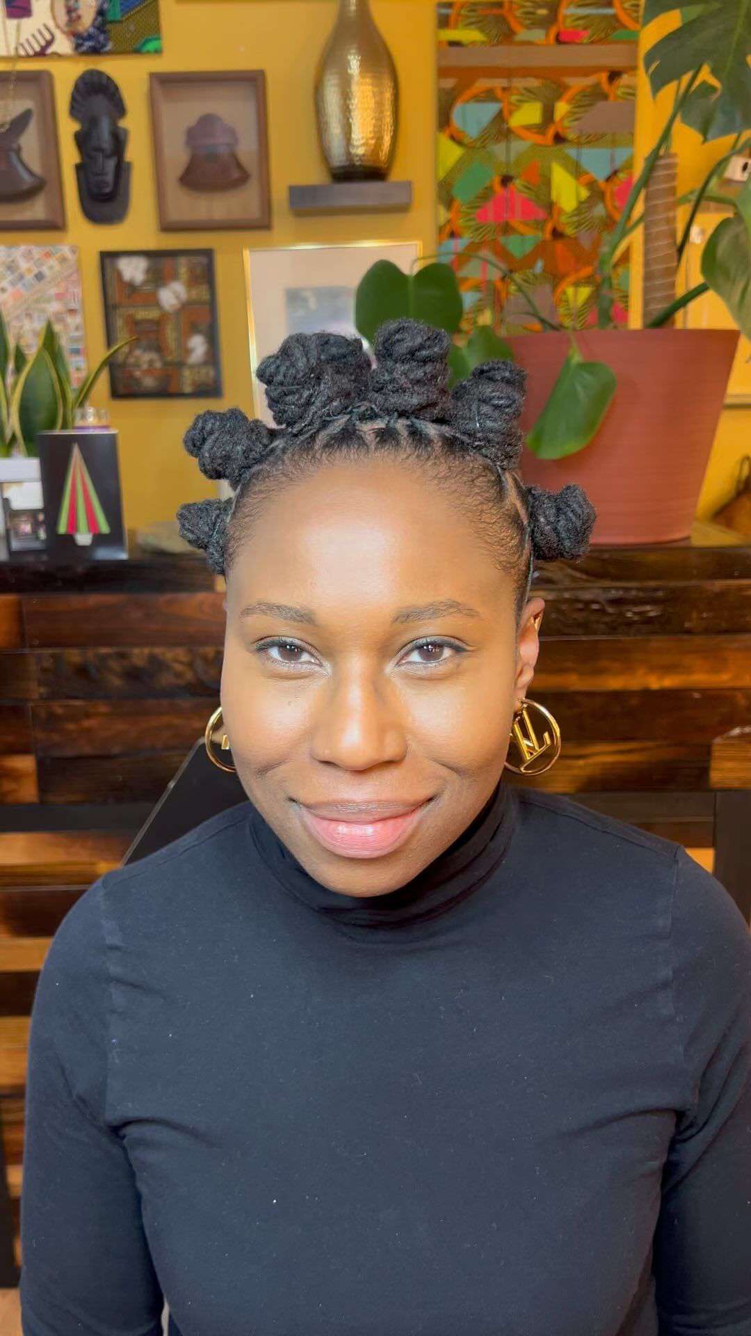 Neat Bantu Knot Updo Neat Bantu Knot Updo — Winter Loc Styles