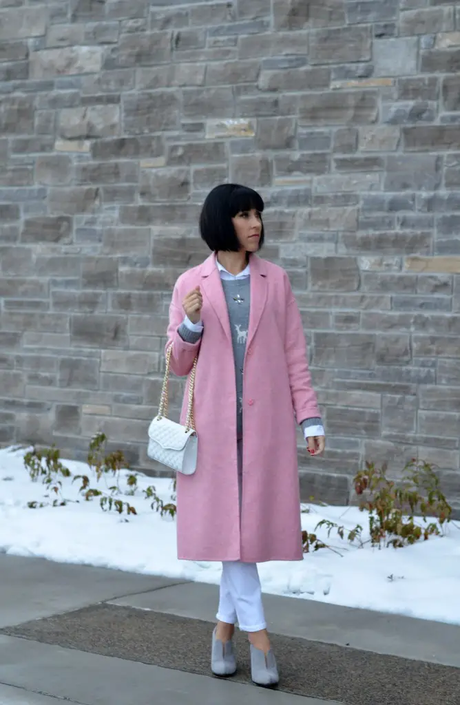 Long Pink Coat for a Chic Winter Casual Look — Long Coat Outfits
