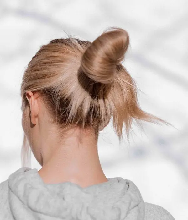 Sleek Blonde High Top Knot Sleek Blonde High Top Knot — Winter Bun Hairstyles