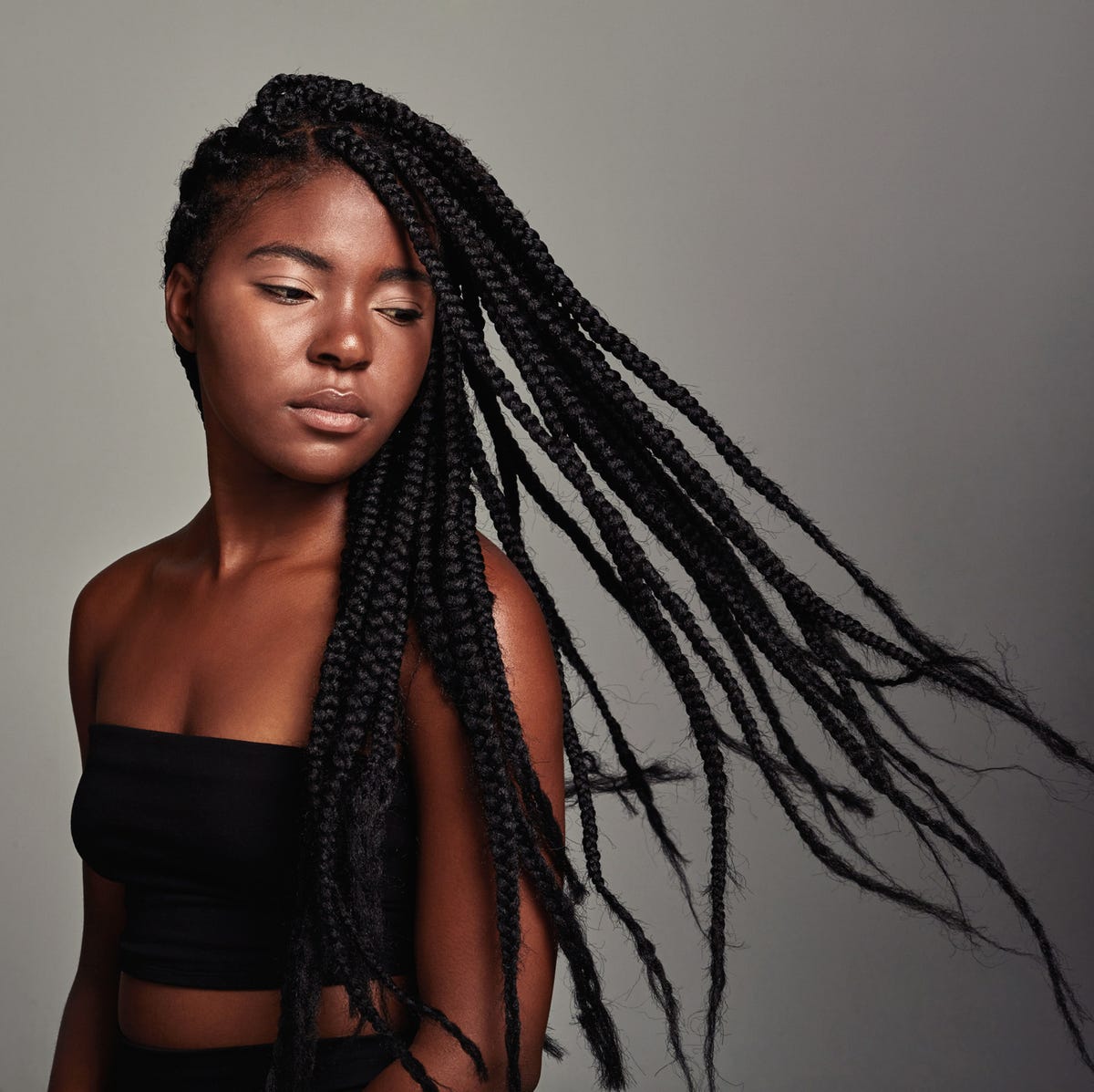 Long Flowing Box Braids Long Flowing Box Braids — Winter Hairstyles for Black Women