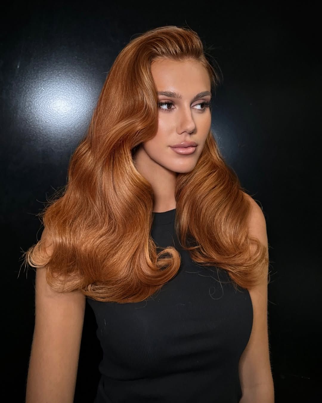 Rich Copper Waves for Sophistication Rich Copper Waves for Sophistication — Winter Copper Hair Color