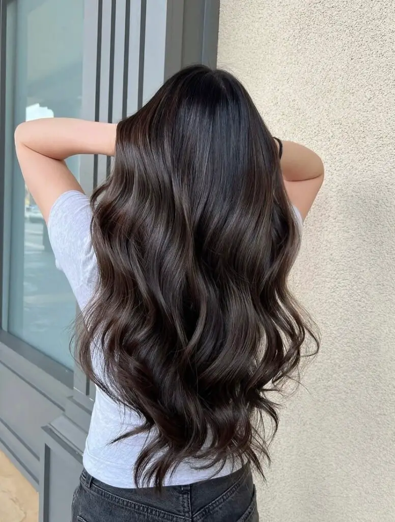 Mid-Back Dimensional Espresso With Cool Highlights Mid-Back Dimensional Espresso With Cool Highlights — Espresso Brown Hair