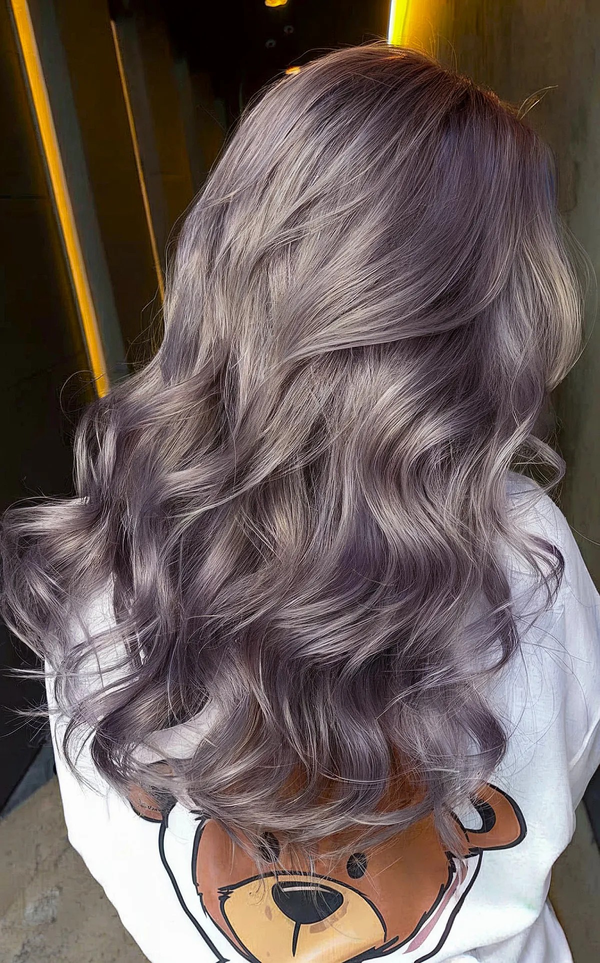 Ash Purple With Silver Highlights Ash Purple With Silver Highlights — Winter Hair Colors for Pale Skin