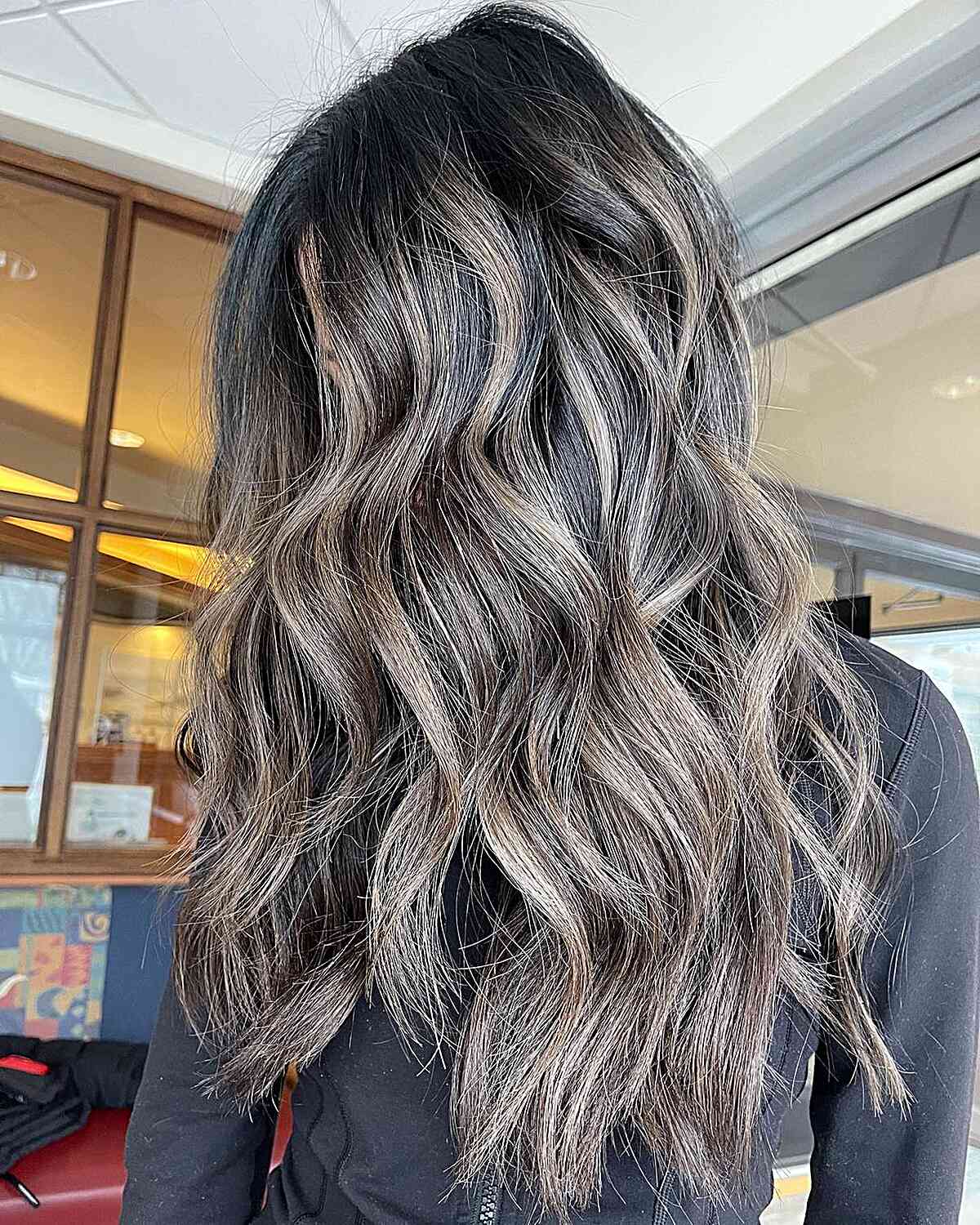 Mushroom Brown With Ash Blonde Balayage Mid-Back Wavy Ash Blonde Balayage Mushroom Brown With Ash Blonde Balayage Mid-Back Wavy Ash Blonde Balayage — Mushroom Brown Hair