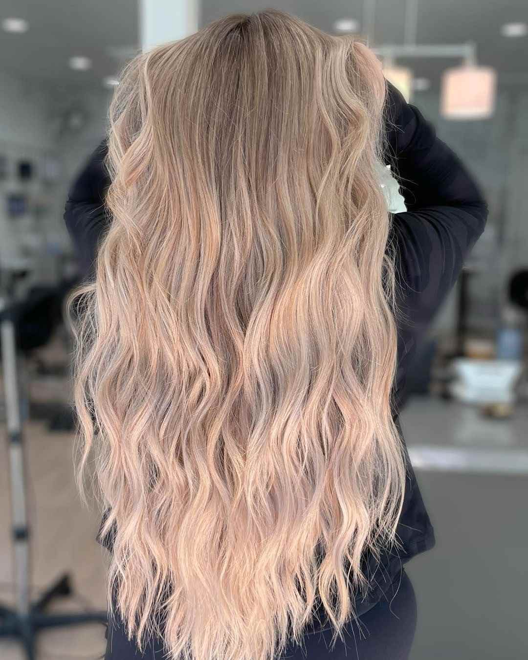 Platinum Blonde With Rose Gold — Winter Hair Colors for Women Over 40