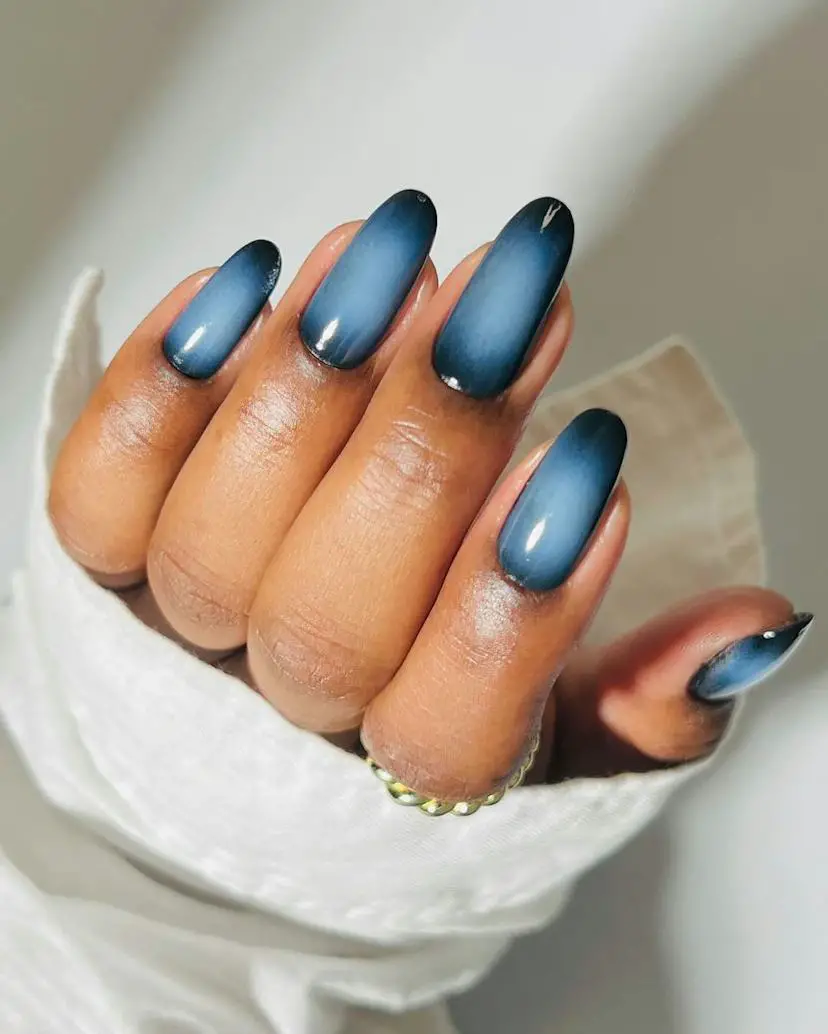 Cat-Eye Glossy Visual Idea Cat-Eye Glossy Visual Idea — Blue Nail Inspo