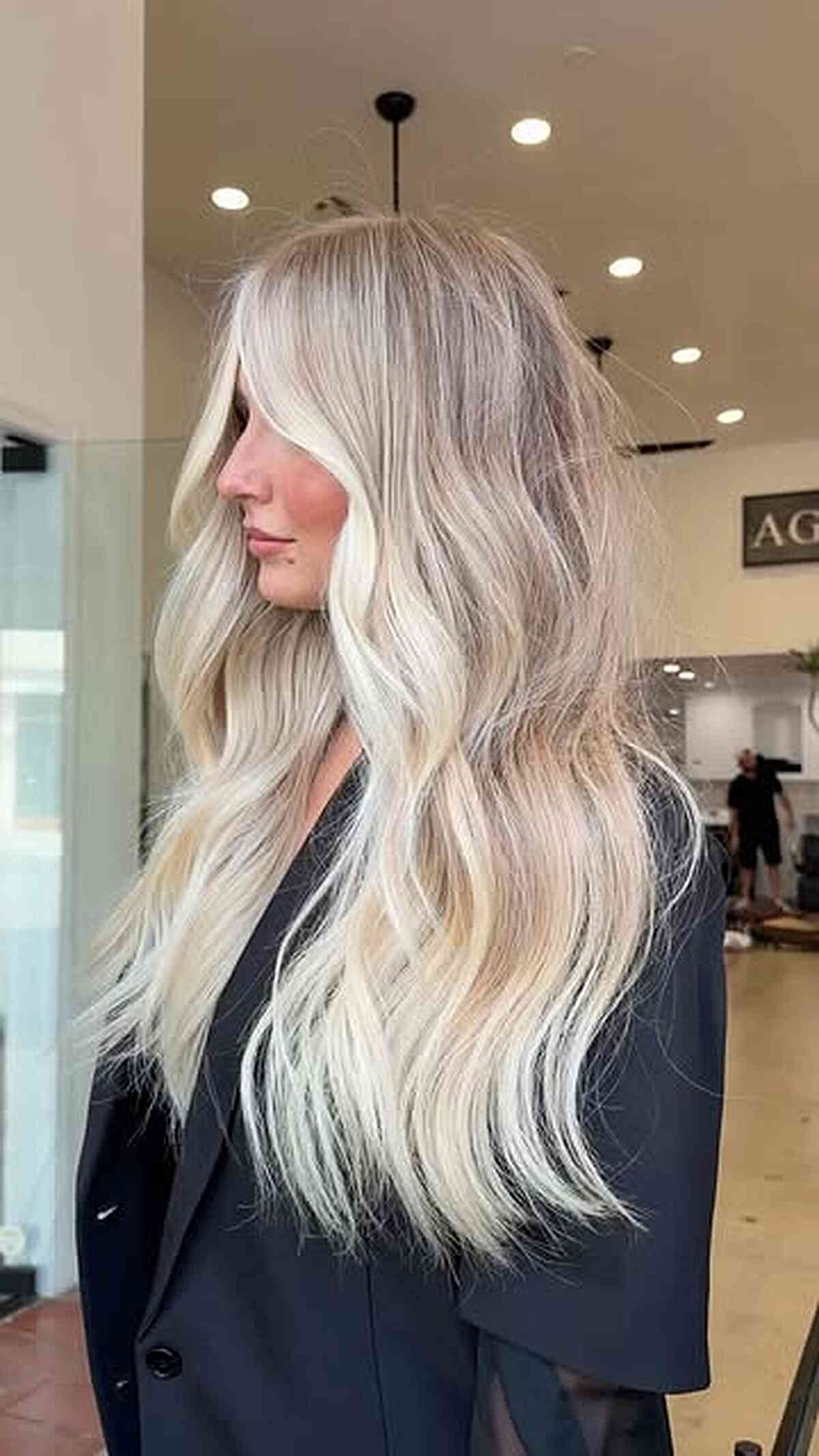 Curtain Bangs Visual Idea — Cool Winter Hair Colors