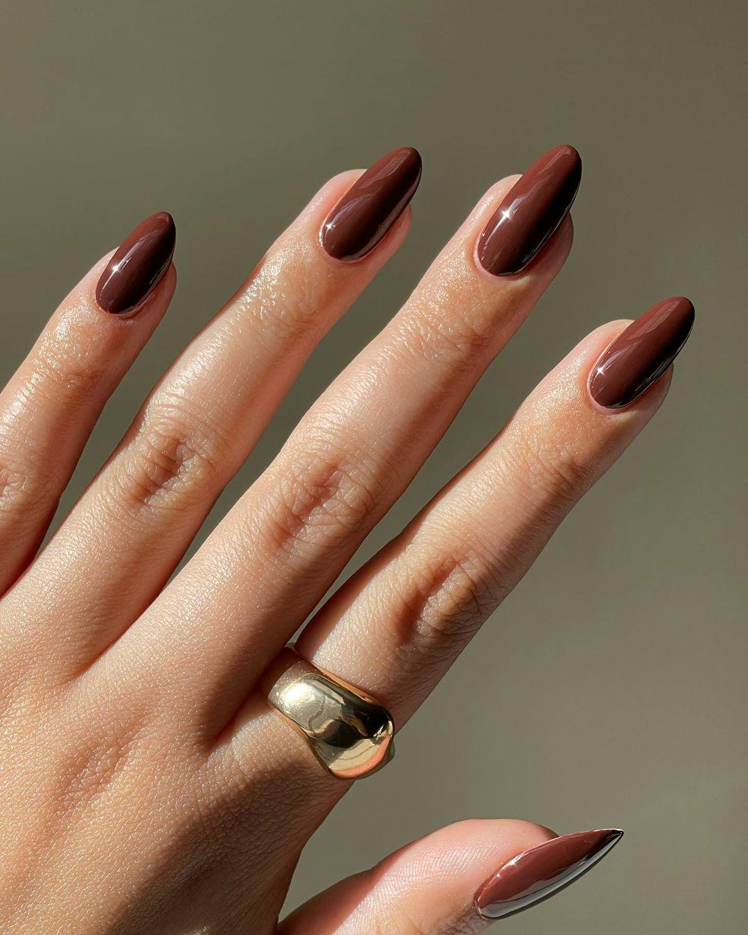 Solid Color Visual Idea Solid Color Visual Idea — Chocolate Brown Nails