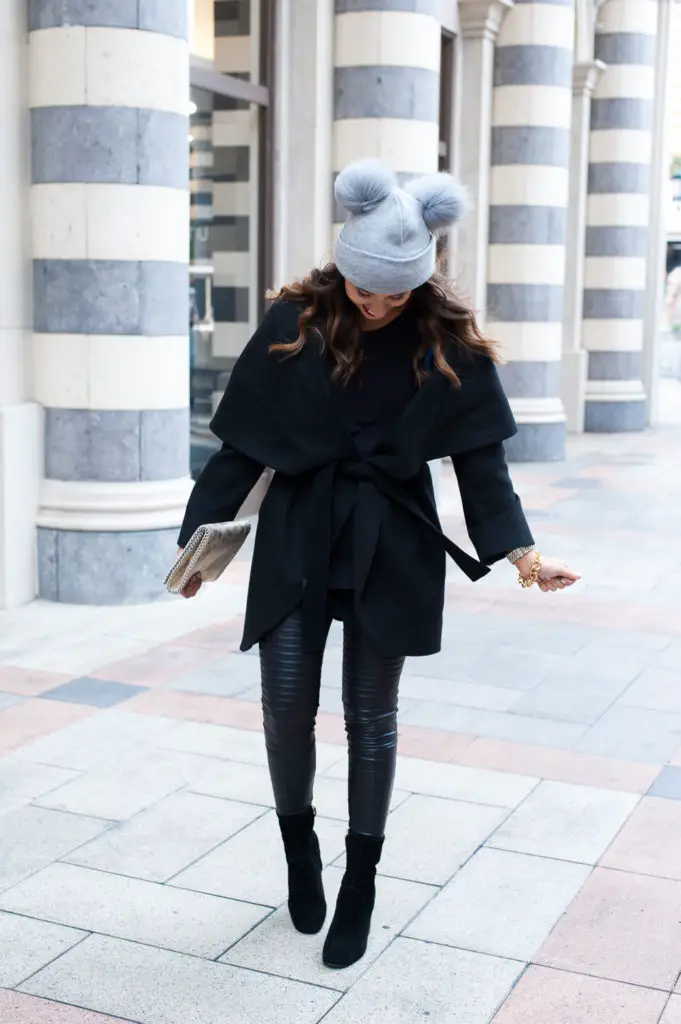 Wrap Coat and Beanie for Chic Day-to-Night Travel Wrap Coat and Beanie for Chic Day-to-Night Travel — Las Vegas Winter Outfits
