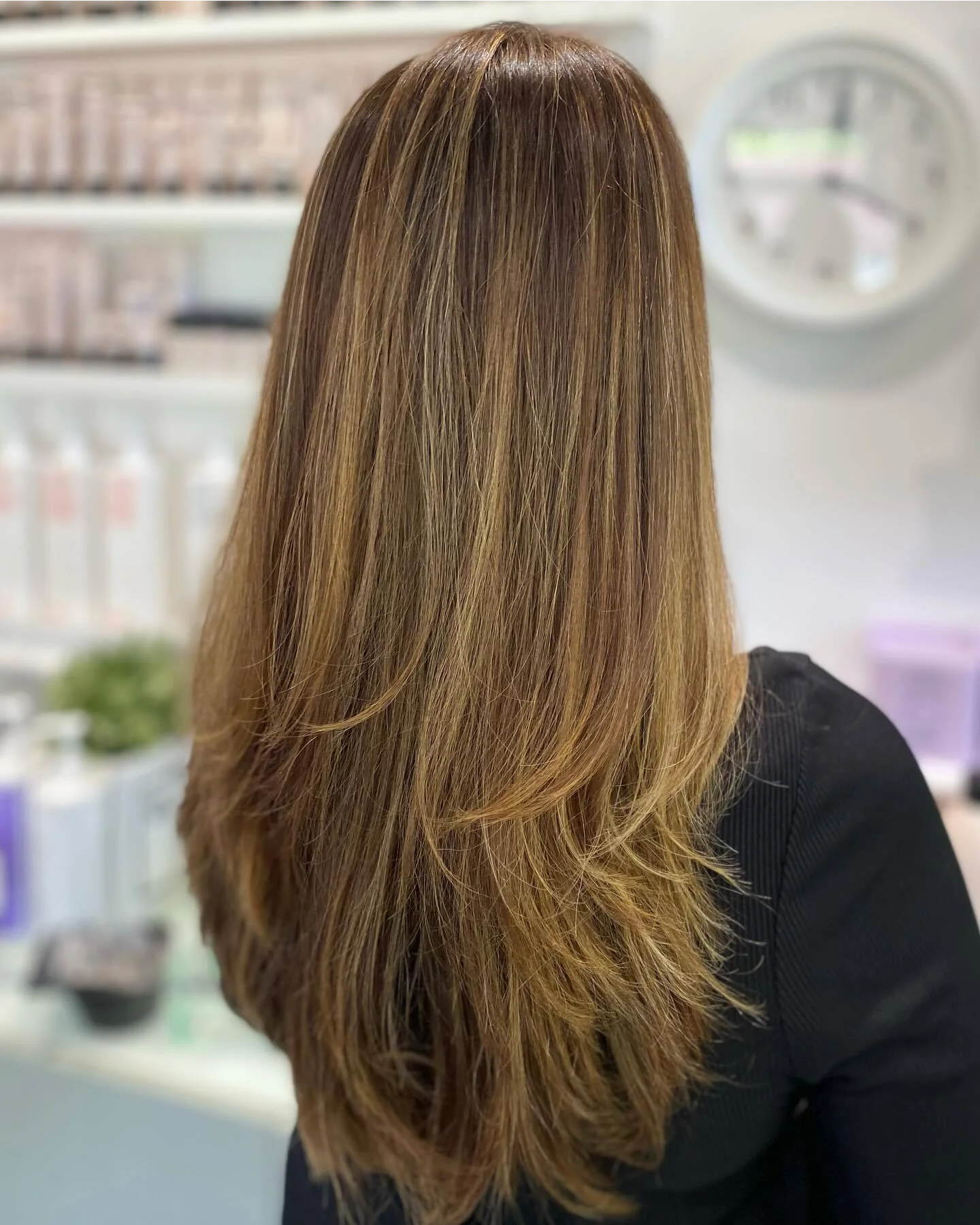 Air Dried Brown With Highlights — Winter Hairstyles for Thin Hair