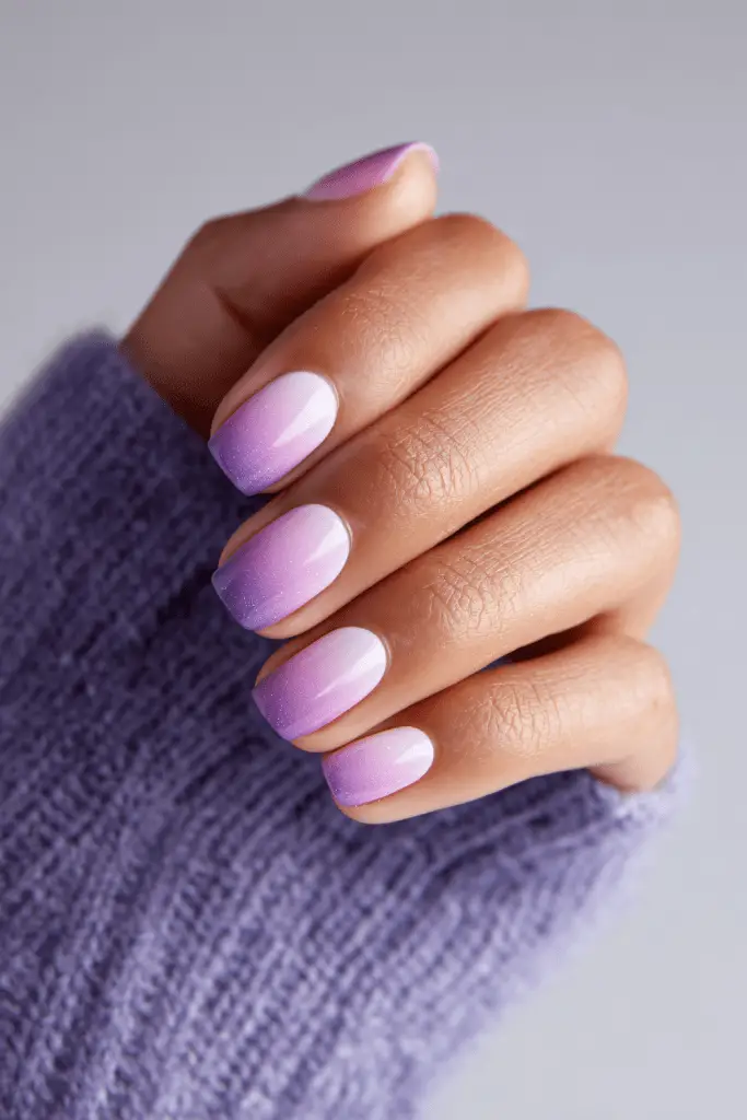Light Pink to Lavender Shimmer Ombre Light Pink to Lavender Shimmer Ombre — Winter Ombre Nails