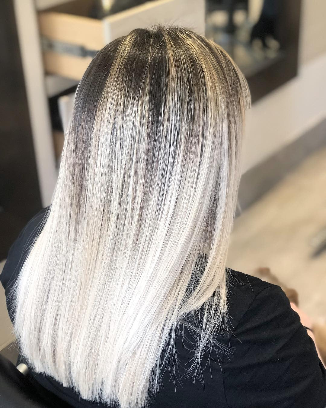 Platinum Blonde With Ash Tones Loose Waves — Cool Winter Hair Colors