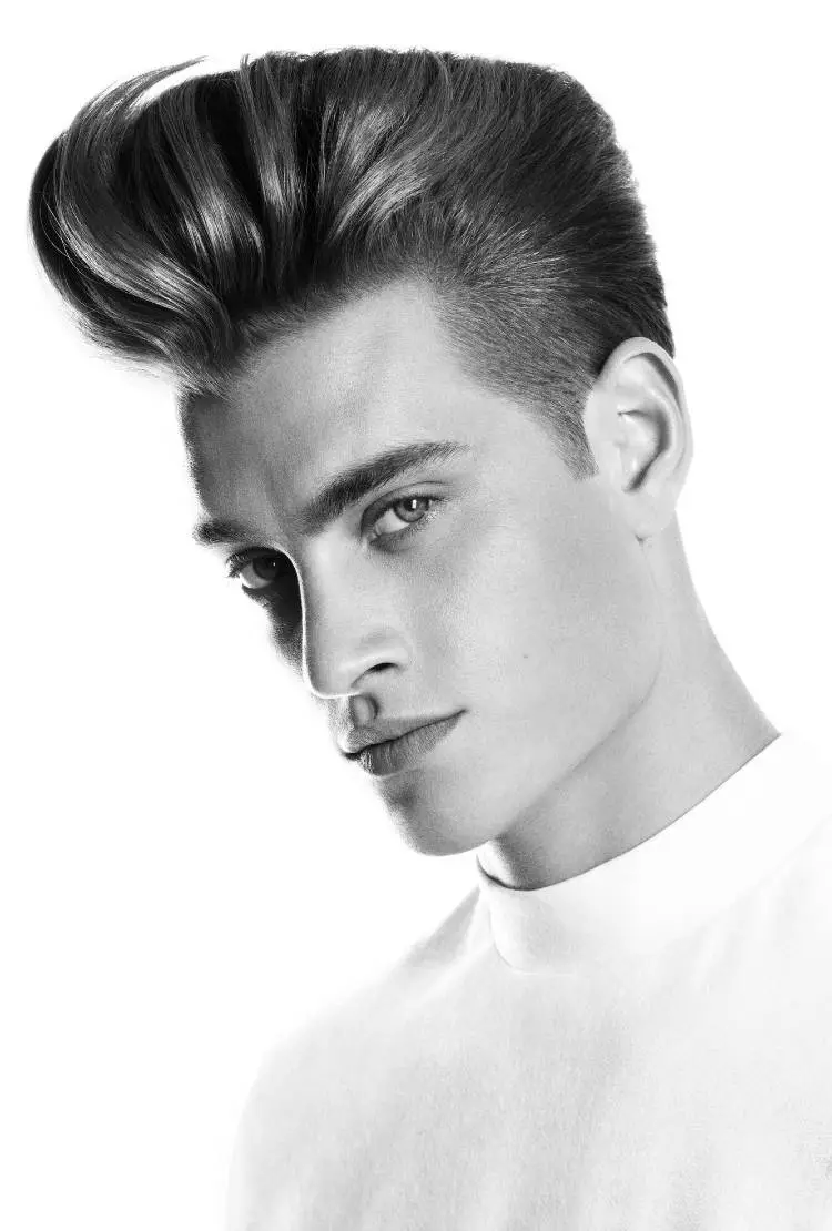 Dark Brown Pompadour With Volume Dark Brown Pompadour With Volume — Winter Haircuts for Men