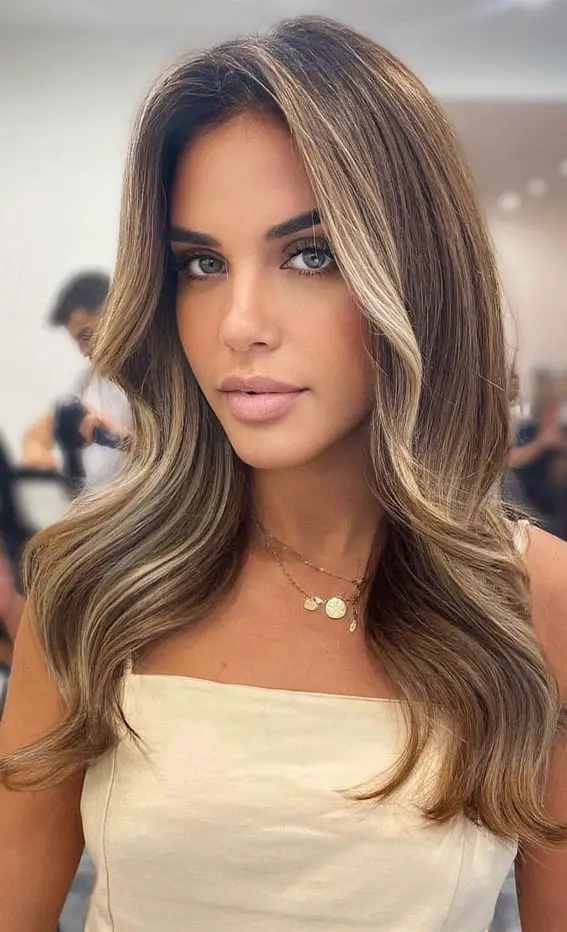 Shoulder Medium Brown With Ash Blonde Highlights Shoulder Medium Brown With Ash Blonde Highlights — Ash Brown Hair