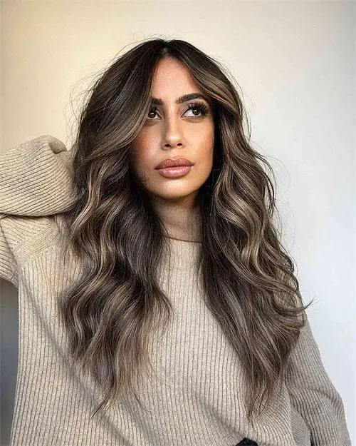 Mid-Back Thick Waves Colour Blend Mid-Back Thick Waves Colour Blend — Mushroom Brown Hair